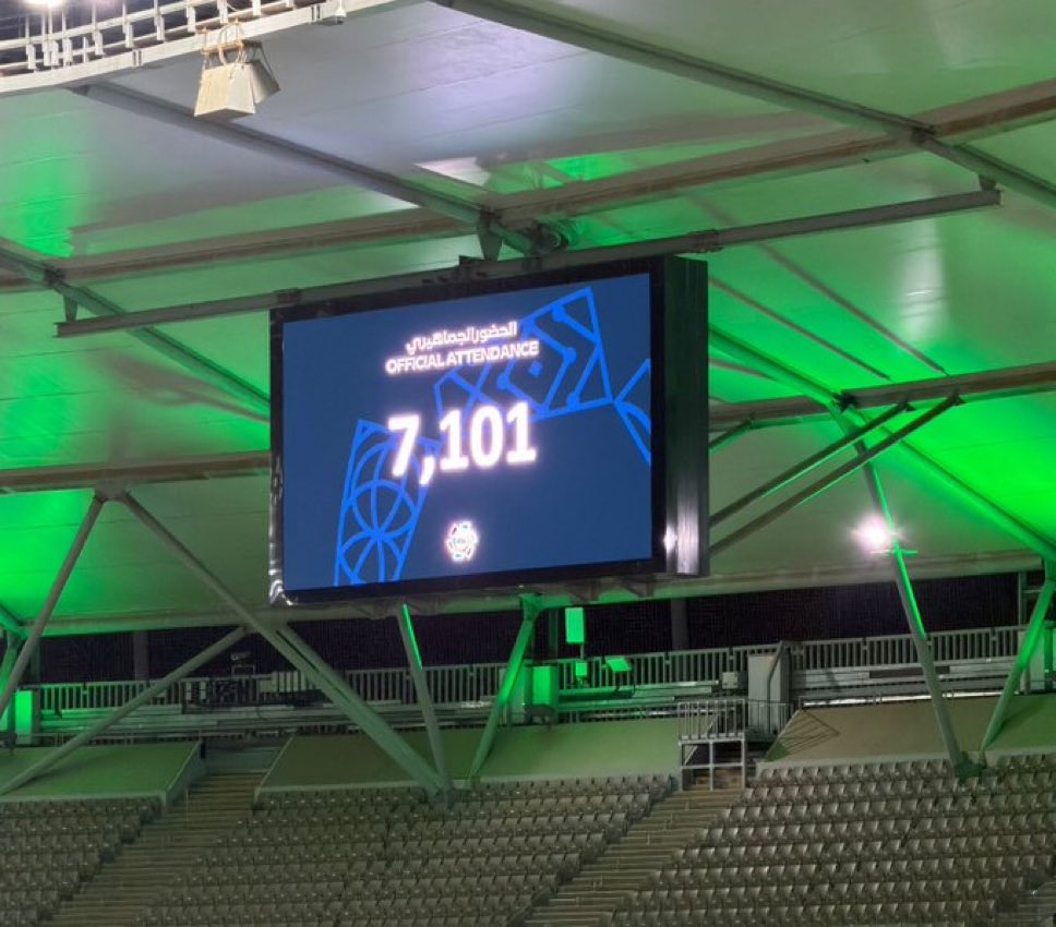RoshnAttendance's tweet photo. الجولة ٥
الاهلي - الرياض | ملعب الاهلي 
الحضور الجماهيري 7,101 مشجع
#الاهلي_الرياض #الدوري_السعودي
#دوري_روشن #الاهلي #الرياض https://t.co/Qf8oB03Qps