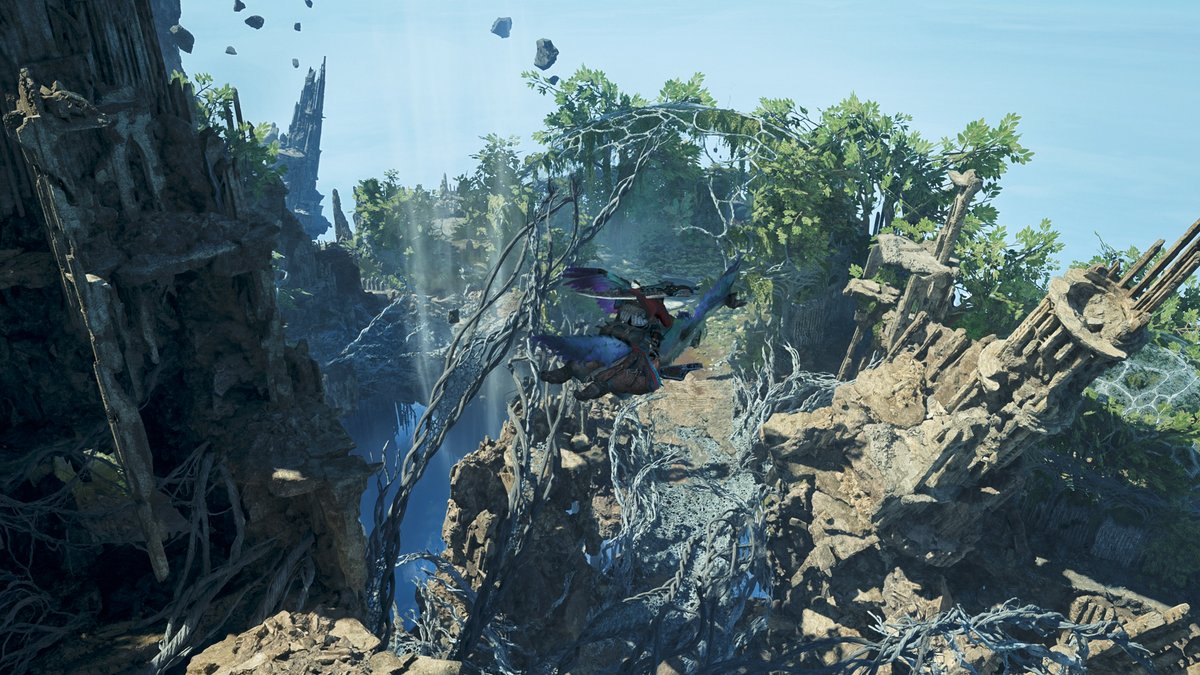 monsterhunter's tweet photo. Explore the Skybound Eyrie: a new frontier in the sky, unshrounded as the mist in Wyveria's skies cleared. Lush open landscapes, ancient ruins, and undiscovered endemic life await! #MHWilds #Ascendance https://t.co/4qHKZgfvDa