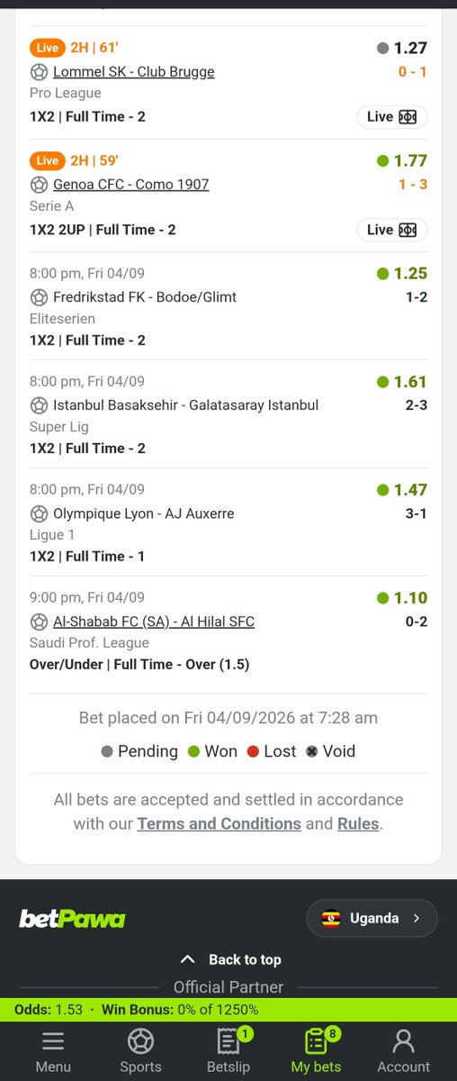 prettsports's tweet photo. Just waiting few minutes #bets #odd #betting #sportsbetting https://t.co/j7QAdqTe5L