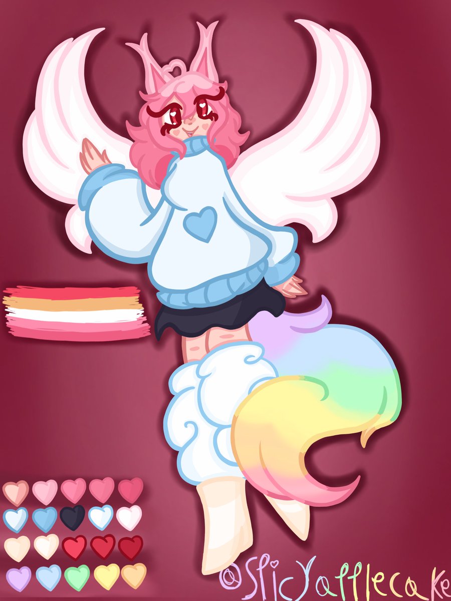 Spicyapplecakee's tweet photo. @AmplifedM Your art is so pretty!!!! Here's my main oc Nerium nightshade.

if you do draw her just pick anything versions of her you want <3 https://t.co/5TaMYZr2sV