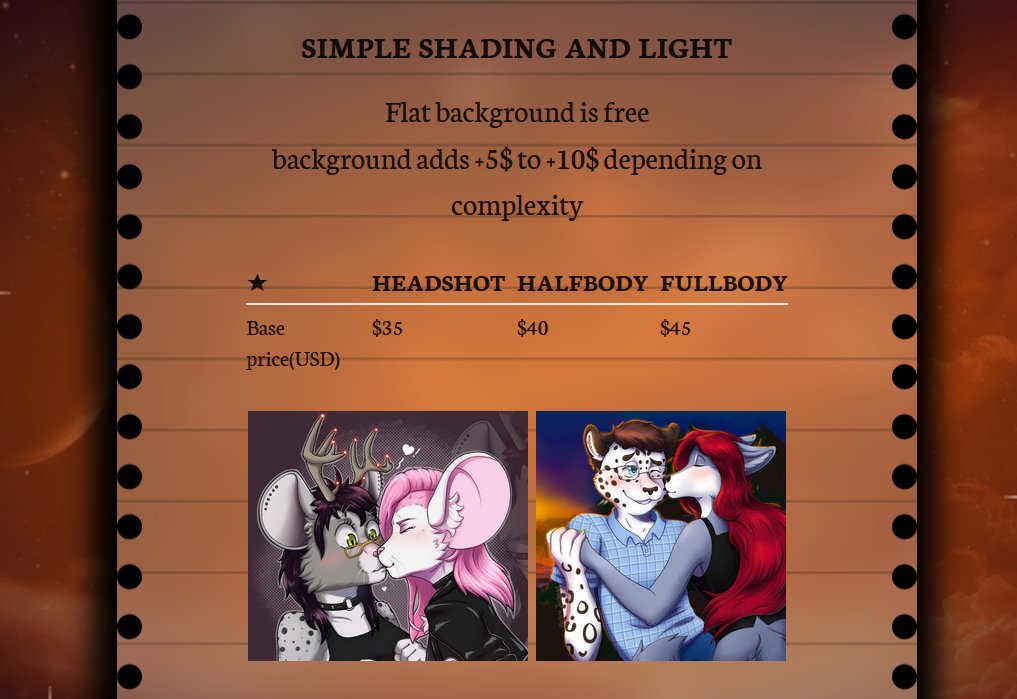 MarianajART's tweet photo. Finally got the chance to make a decent Carrd with my comission prices!
Check it out here: https://t.co/P4l5adRval
+also made some google forms for my YCH and commissions but still a work in progress ^^
#Carrd #ych #commissions #myart https://t.co/5LxzhadN10