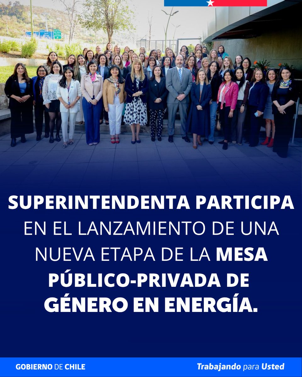 SEC_cl's tweet photo. Nuestra Superintendenta participó en el lanzamiento de una nueva etapa de +Mujeres en Energía, iniciativa que por una década ha articulado a más de 120 empresas, gremios e instituciones para promover la participación, inserción laboral y liderazgo de las mujeres en el sector energético.

La instancia, liderada por la ministra de Energía, Ximena Rincón y Pía Suárez, presidenta de la Asociación de Mujeres en Energía de Chile, marca una nueva etapa, donde la asociación asumirá el liderazgo de esta iniciativa, con el acompañamiento del Ministerio de Energía.

Desde la SEC valoramos este espacio de colaboración para seguir impulsando más oportunidades y liderazgo para las mujeres en el sector energético.

#SECChile #MujeresEnEnergía #GéneroYEnergía