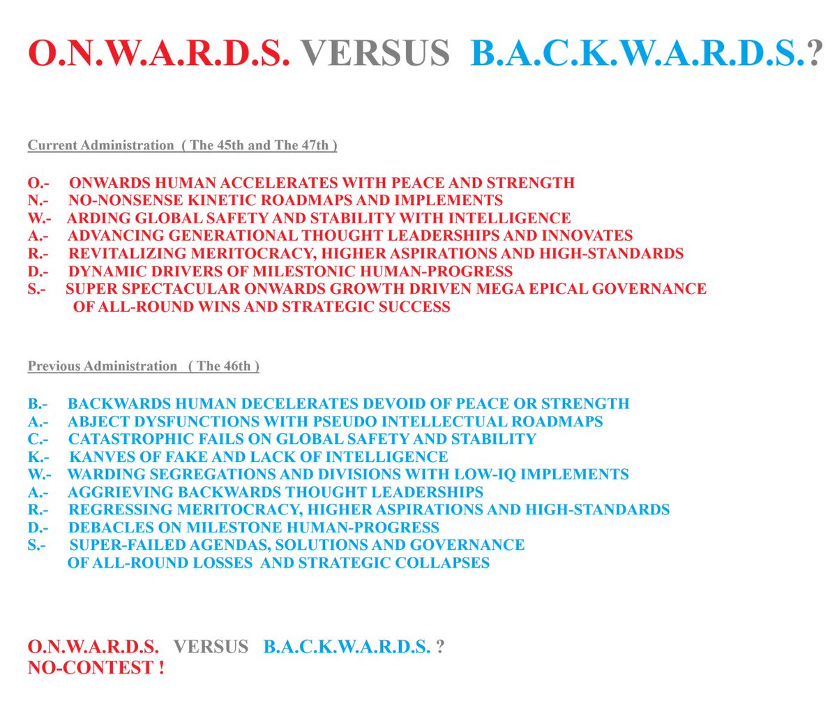 SomerS2021's tweet photo. @WhiteHouse O.N.W.A.R.D.S.   VERSUS   B.A.C.K.W.A.R.D.S. ?

NO-CONTEST ! https://t.co/beDwYIGGfZ