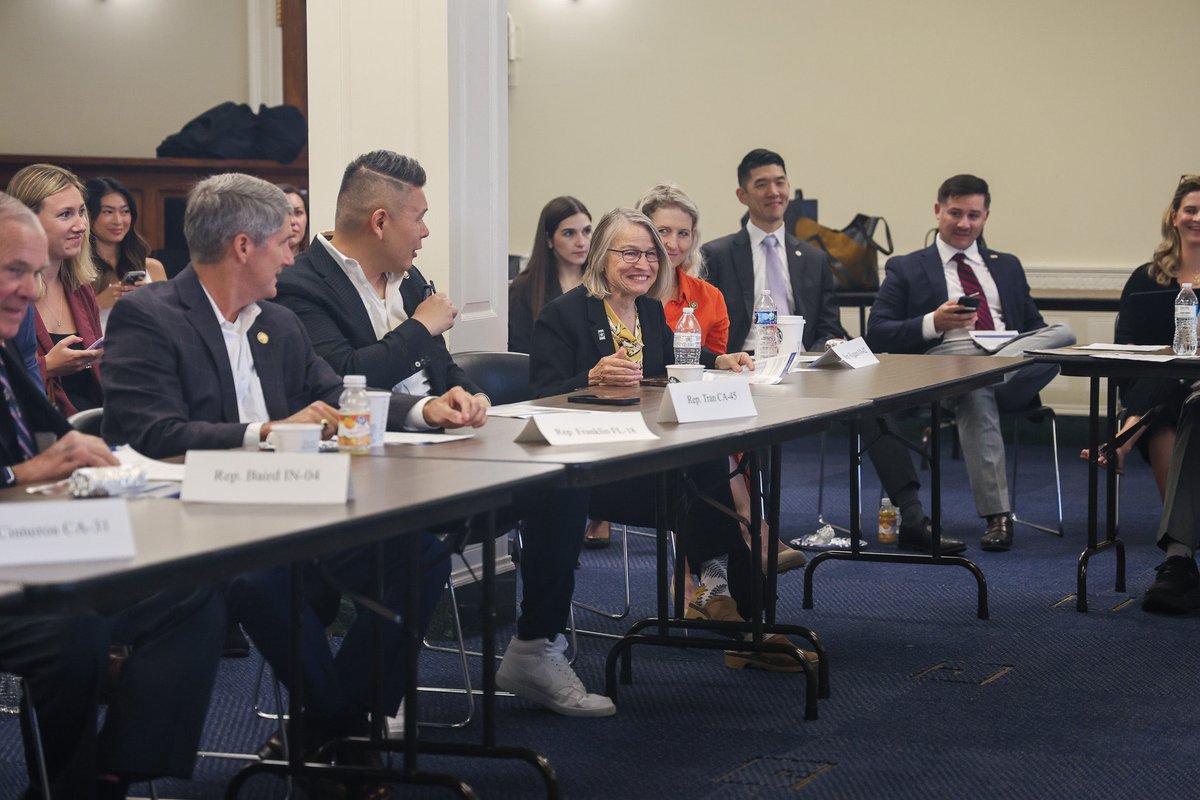 BipartisanVets's tweet photo. Thank you to Blue Star Families CEO Kathy Roth-Douquet and her team for joining Caucus members to discuss military quality of life, veteran suicide prevention, and other priorities that strengthen our military families and support those who serve. https://t.co/hy9CGLbqTb