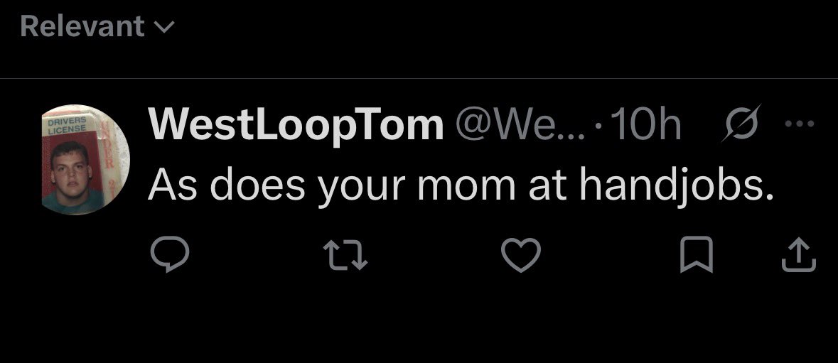 GammaKing43's tweet photo. @WestLoopTom Who says stupid shit like this ? https://t.co/YjpVeDz3fB