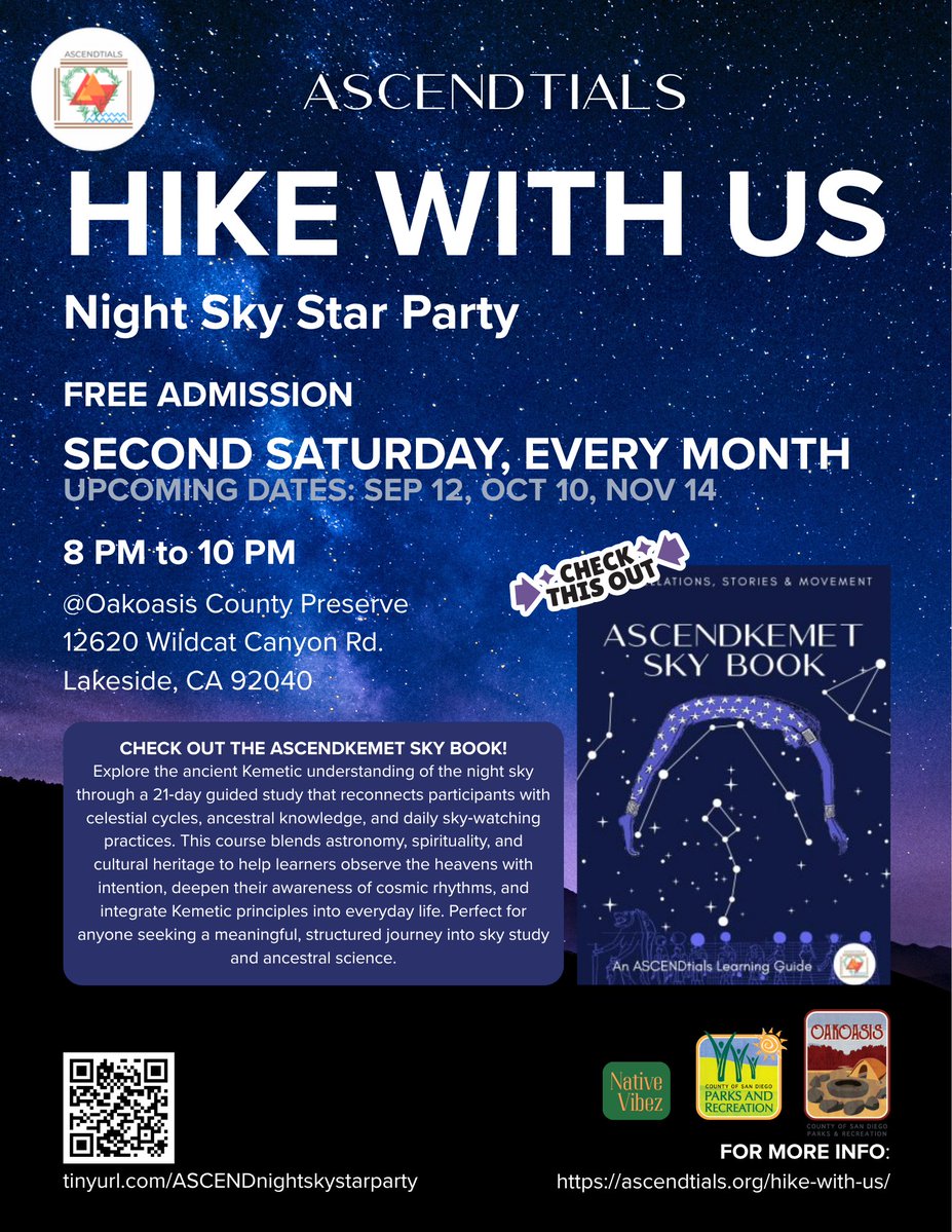 ascendtials's tweet photo. 🌌 Mark your calendar! 🥾✨

Don't miss this chance to explore the outdoors after sunset and make lasting memories beneath the stars.

🔗 RSVP: https://t.co/IjBJt0wAqy

#ASCENDtials #NightSkyStarParty #HikeWithUs https://t.co/DcGZOpEJCC