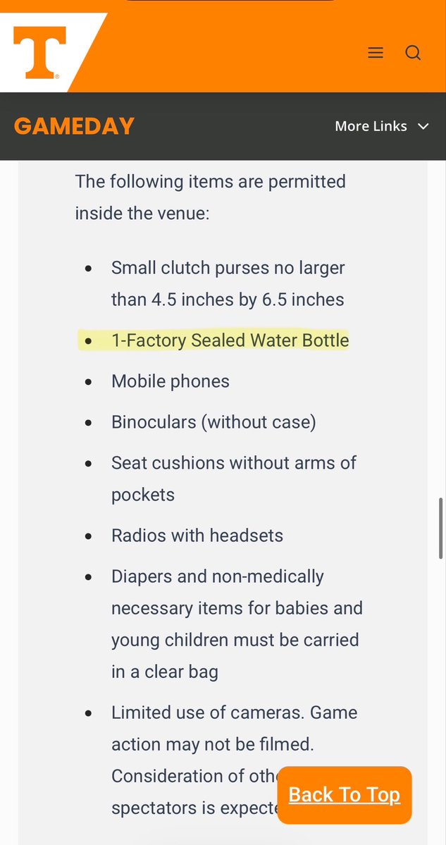 govoIsgo's tweet photo. y’all can somebody who knows more than me tell me if we can bring empty clear plastic reusable water bottles into neyland??? because on the website I’m only seeing the 1 factory sealed water bottle but my family is swearing up and down that you can bring in a reusable one https://t.co/pPP3rkupGl