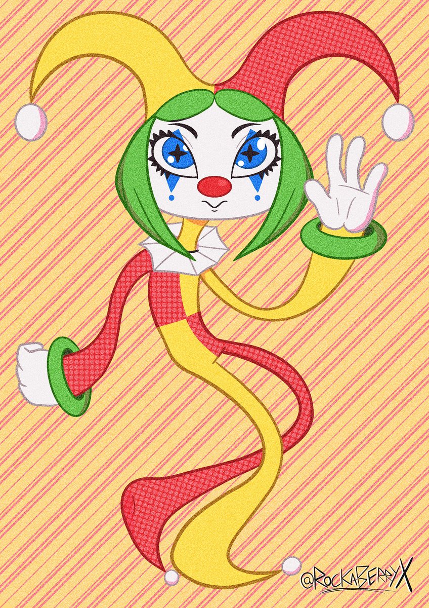 rockaberryx's tweet photo. The whimsical clown π€‘β€οΈππ #originalart #clownart #circusart #digitalart #procreate #artistsontwitter #cartoonart https://t.co/gA3UzQyY6c