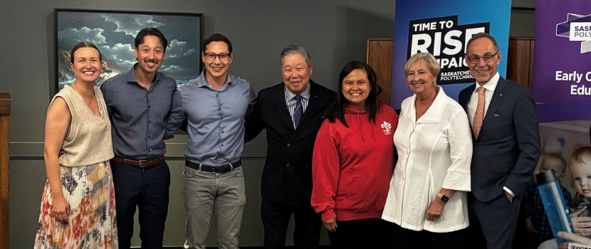 SaskPolytech's tweet photo. Thank you to Wally and Colleen Mah for their $500,000 gift in support of the Time to Rise campaign. In recognition of the contribution, the Early Childhood Education program will feature the North Ridge Creativity Zone. https://t.co/ykXImfXN30 https://t.co/gV1Srg46hs