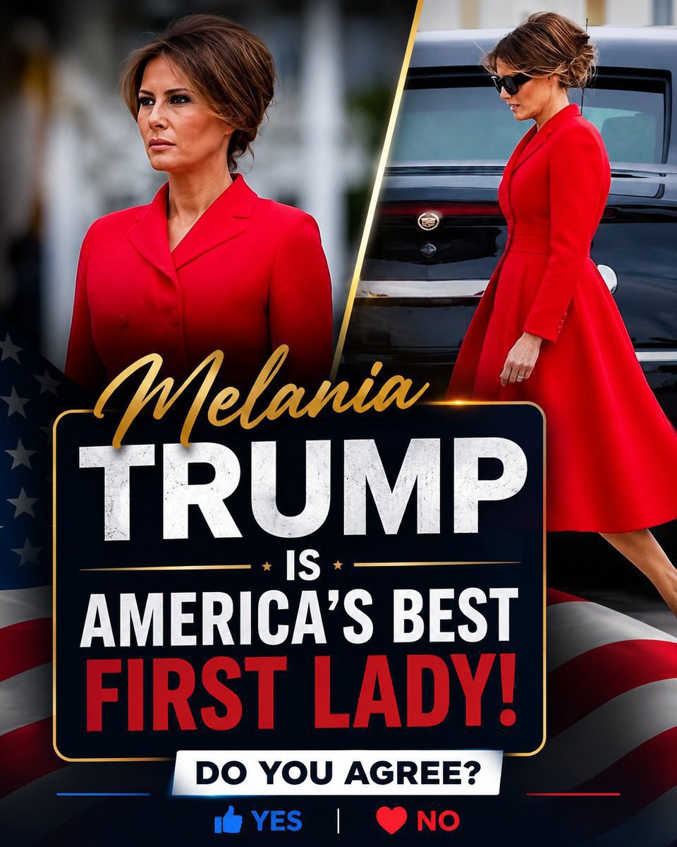 DfillionsQ's tweet photo. 🇺🇸 Melania Trump is America’s best First Lady!

Do you agree? 👀 https://t.co/qCD3DNtKi7