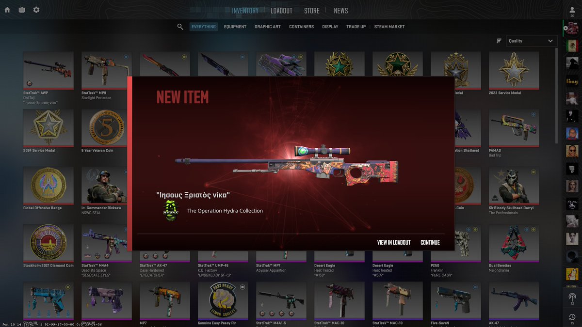 VoxooCS's tweet photo. Man i love this AWP, sad i dont get to use it much bc i suck at AWPing. Do yall like or dislike the Oni Taji? Imo one of the best looking AWP Skins and ofc with my fav sticker on the scope :) https://t.co/Y6CWmdcyOk