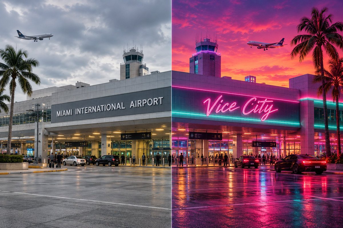 Vice_Atlas's tweet photo. Miami-Dade County wants to rebrand Miami International Airport as "Vice City Airport" for the GTA VI launch — but nothing has been agreed and nothing has been approved.

https://t.co/4wYtG34YBe

#GTA6 #ViceCity https://t.co/zDMvycRysk