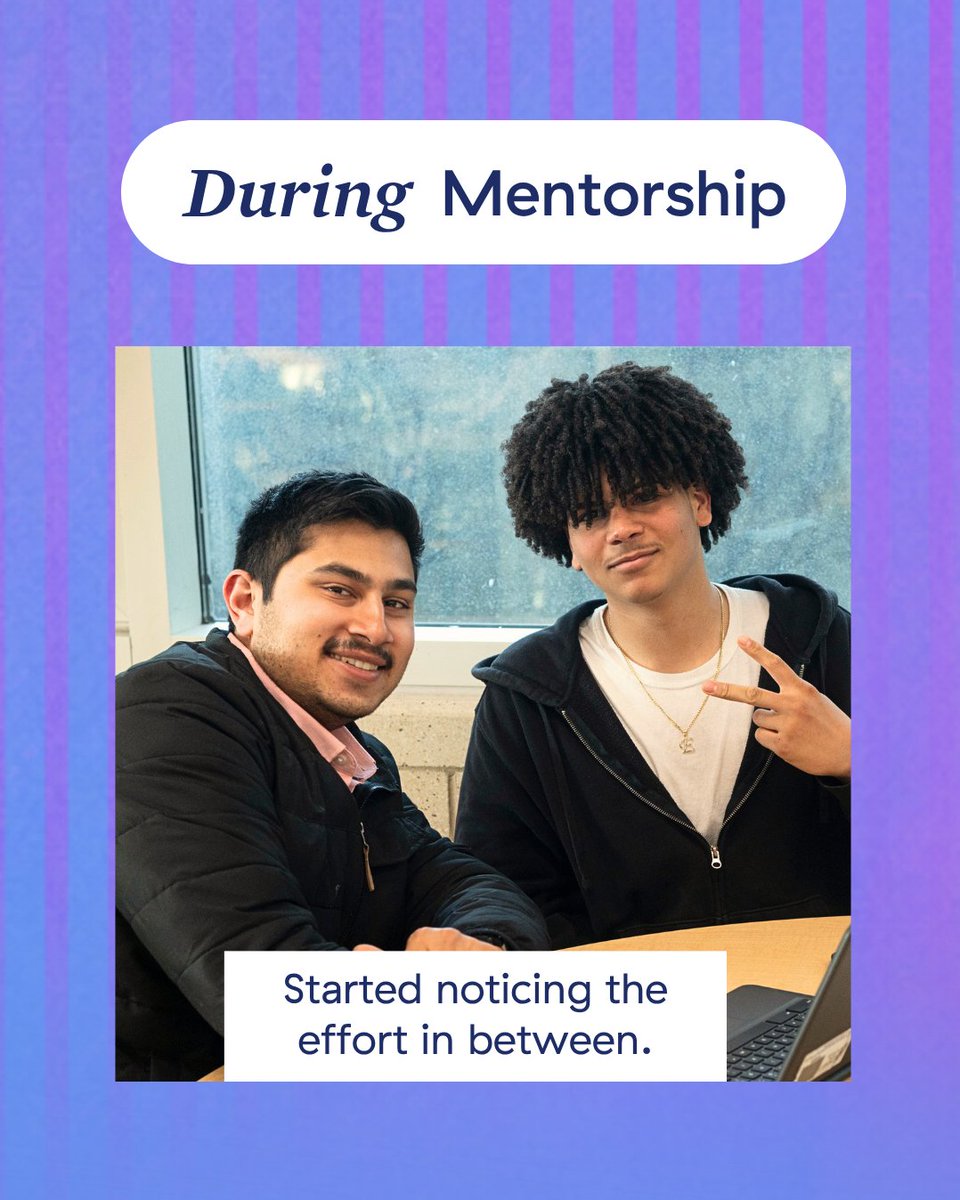 iMentor's tweet photo. 🌱 Growth is easier to recognize when someone is close enough to notice the details.

#MentorshipJourney #iMentor #StudentProgress #MentorshipMatters https://t.co/to3NXK0bxg