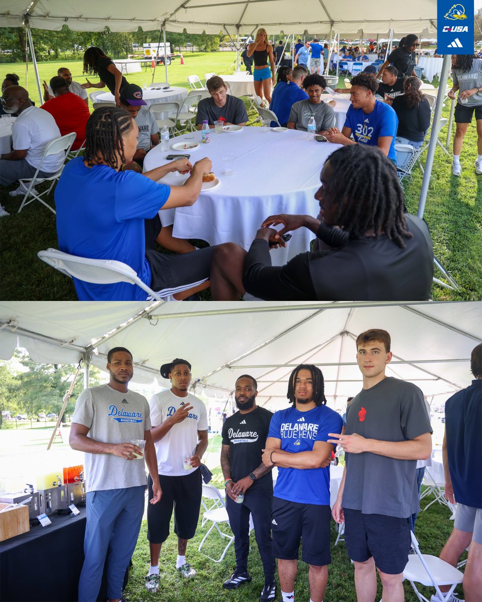DelawareMBB's tweet photo. Good to get out to the @delaware_fb game last night! 🤝🏈 https://t.co/2BDQVR9kPB