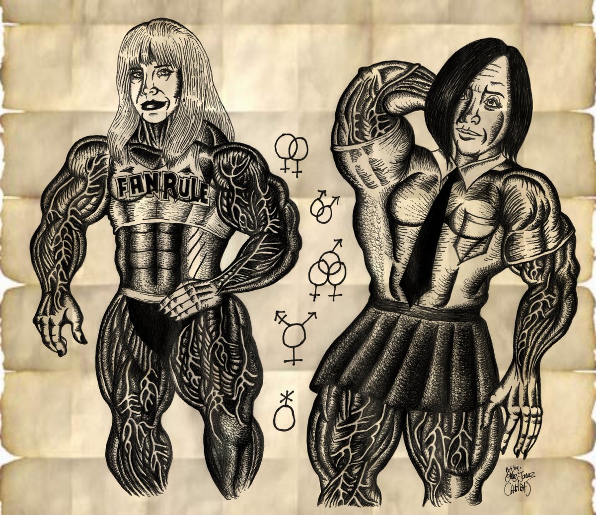 artzilla07's tweet photo. Sketch of @fanrule1 / @zenx007 (Artist/Writer) &amp; Pockubus (Artist) from IG ✍️🖌️🎨🖼️🦸‍♀️🏋️‍♀️💪🪽🏳️‍🌈🌈⚧️🏳️‍⚧️ https://t.co/cncA1oCmH9