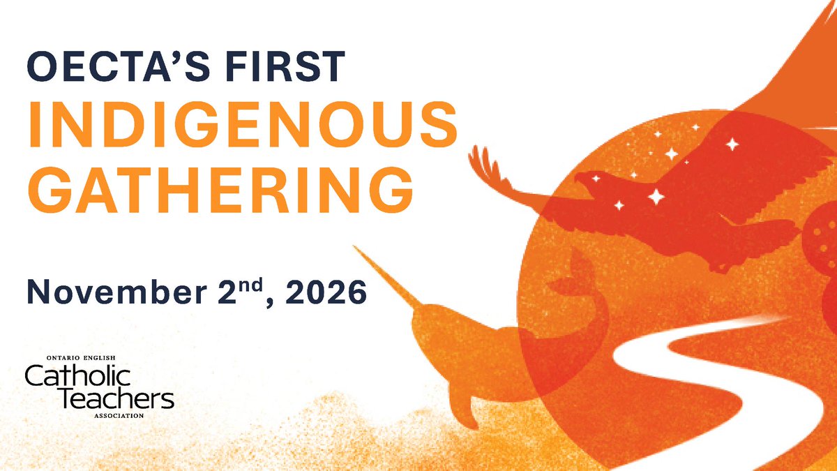 OECTAProv's tweet photo. 📢Calling all #CatholicTeachers who identify as First Nations, Métis, &amp; Inuit!

OECTA is hosting an Indigenous Gathering for Indigenous members to come together in a space grounded in connection, dialogue, belonging, &amp; collective reflection.

More info: https://t.co/lCMujmzX4g https://t.co/4sUQxgIS3X