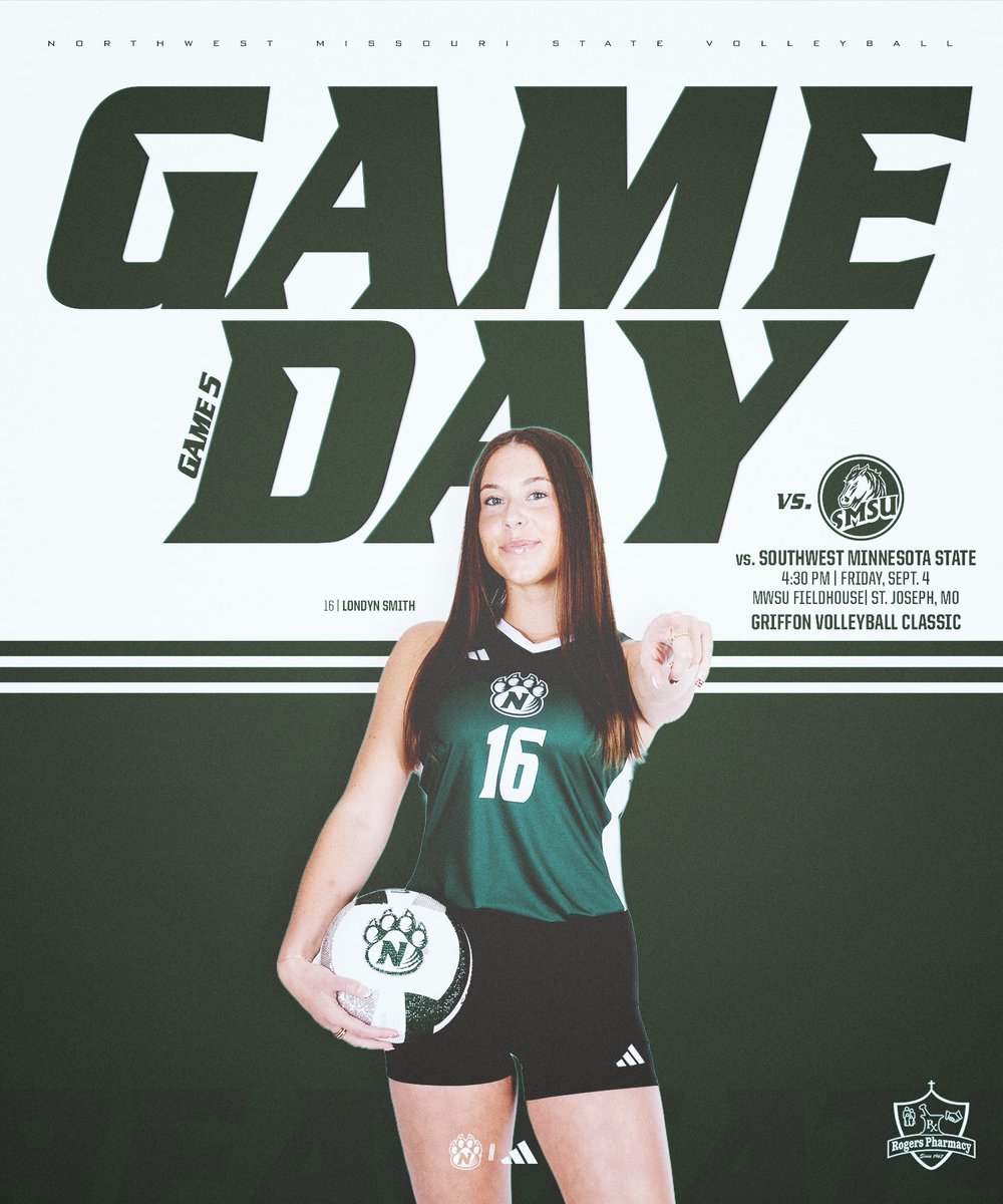 NWBearcatVB's tweet photo. 𝗚𝗔𝗠𝗘𝗗𝗔𝗬 in St. Joe!

🆚: Southwest Minnesota State
⏰: 4:30 PM
🏟️: MWSU Stadium
📍: St.Joseph
📺: https://t.co/i1PFC3jRzP
📊: https://t.co/1WUoCEVnEQ

#OABAAB https://t.co/64poHajEWt