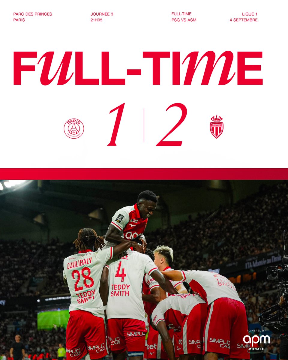 AS_Monaco's tweet photo. +𝟑 𝐏𝐎𝐈𝐍𝐓𝐒 ✅

Nos Monégasques l'emportent face au 𝐏𝐚𝐫𝐢𝐬 𝐒𝐚𝐢𝐧𝐭-𝐆𝐞𝐫𝐦𝐚𝐢𝐧 grâce à un match collectivement réussi 💪
 
𝐃𝐀𝐆𝐇𝐄 𝐌𝐔𝐍𝐄𝐆𝐔 ❤️🤍 https://t.co/MUiUkQ1xWh