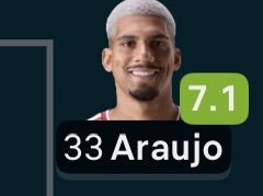 KenzieLFC's tweet photo. Ronald Araújo vs Ipswich:

 90 minutes played
38 touches
9/10 ground duels won
6/6 Aerial duels
7 clearances.

Send Barcelona another £50m, I feel bad for them
#IPSLIV #LFC https://t.co/qxmrFPpmtt