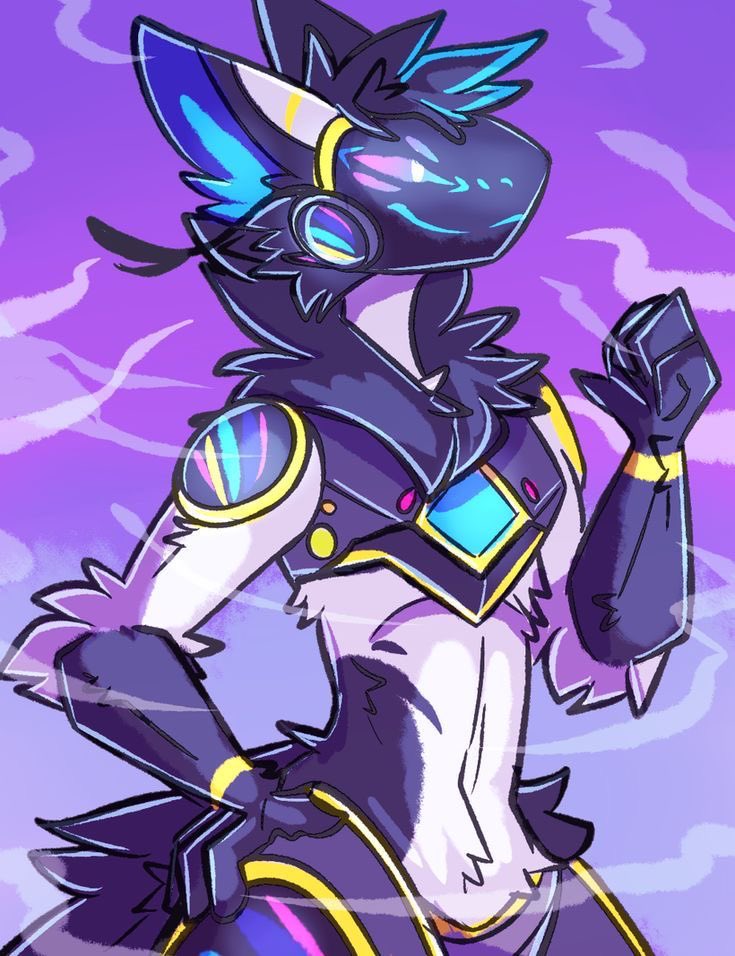Georgia_78612's tweet photo. “Purple skies, neon dreams. 💜✨”

#proto #protogenarts #furryart #fursuitmaker https://t.co/vU4AWGSfIx