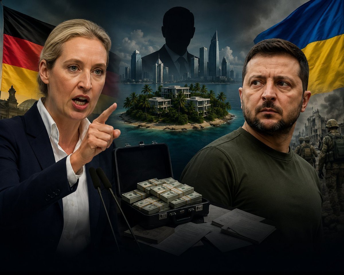 0ivankaTrump1's tweet photo. Do you believe Alice Weidel's claims that President Zelenskyy has secret offshore accounts and that Germany should freeze all aid to Ukraine? 🇩🇪🇺🇦

A) YES 👍 🟢

B) NO 👎 🔴 https://t.co/WawJ9zCG2A