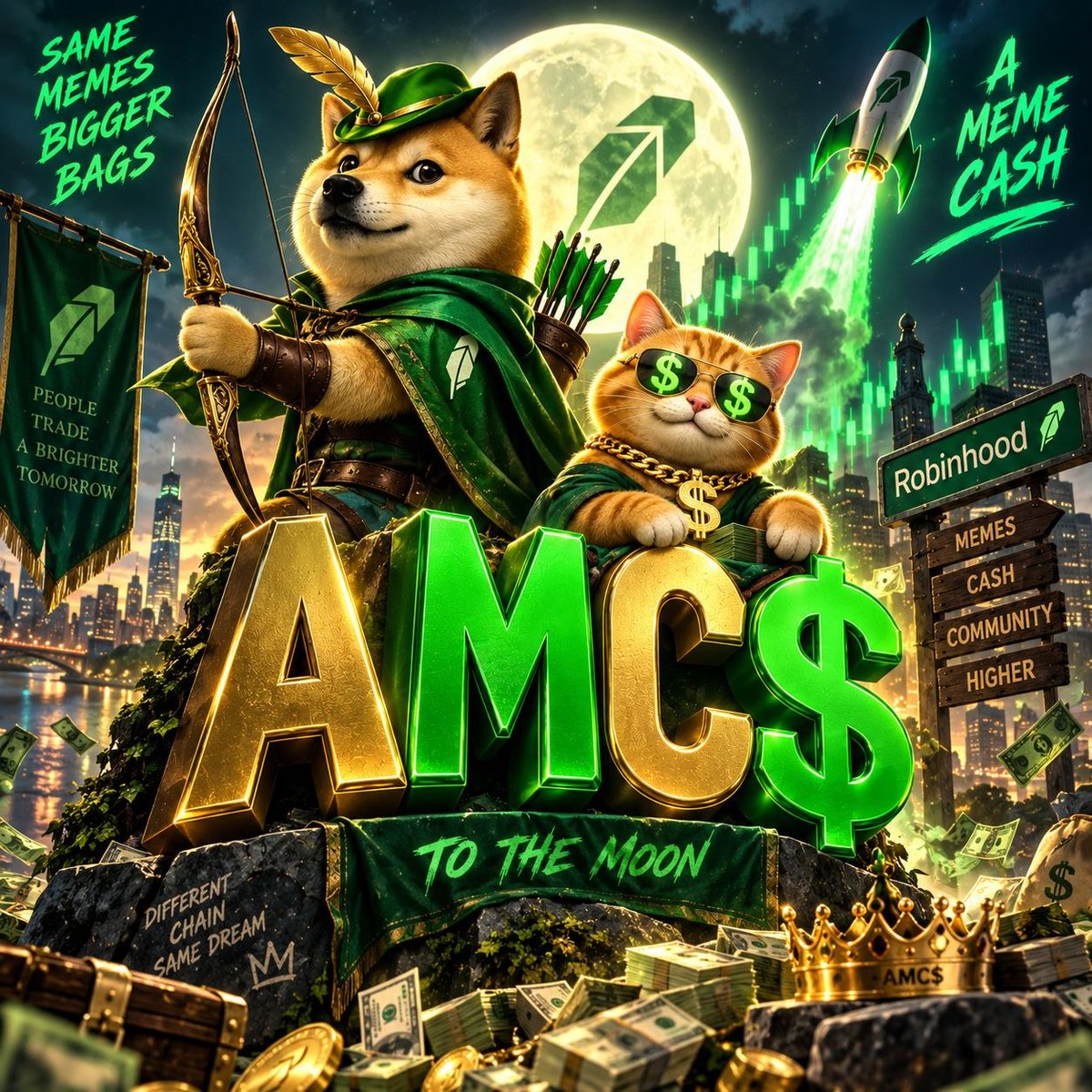 aMemeCash's tweet photo. Connect the dots. 🧩
No complicated lore.
Just memes, cash &amp; the hood.
AMC$ 🏹💰

Our family is growing let's work together and go to the moon together!!

https://t.co/CI0pQ1aIkj https://t.co/SwFI8pf0Uy