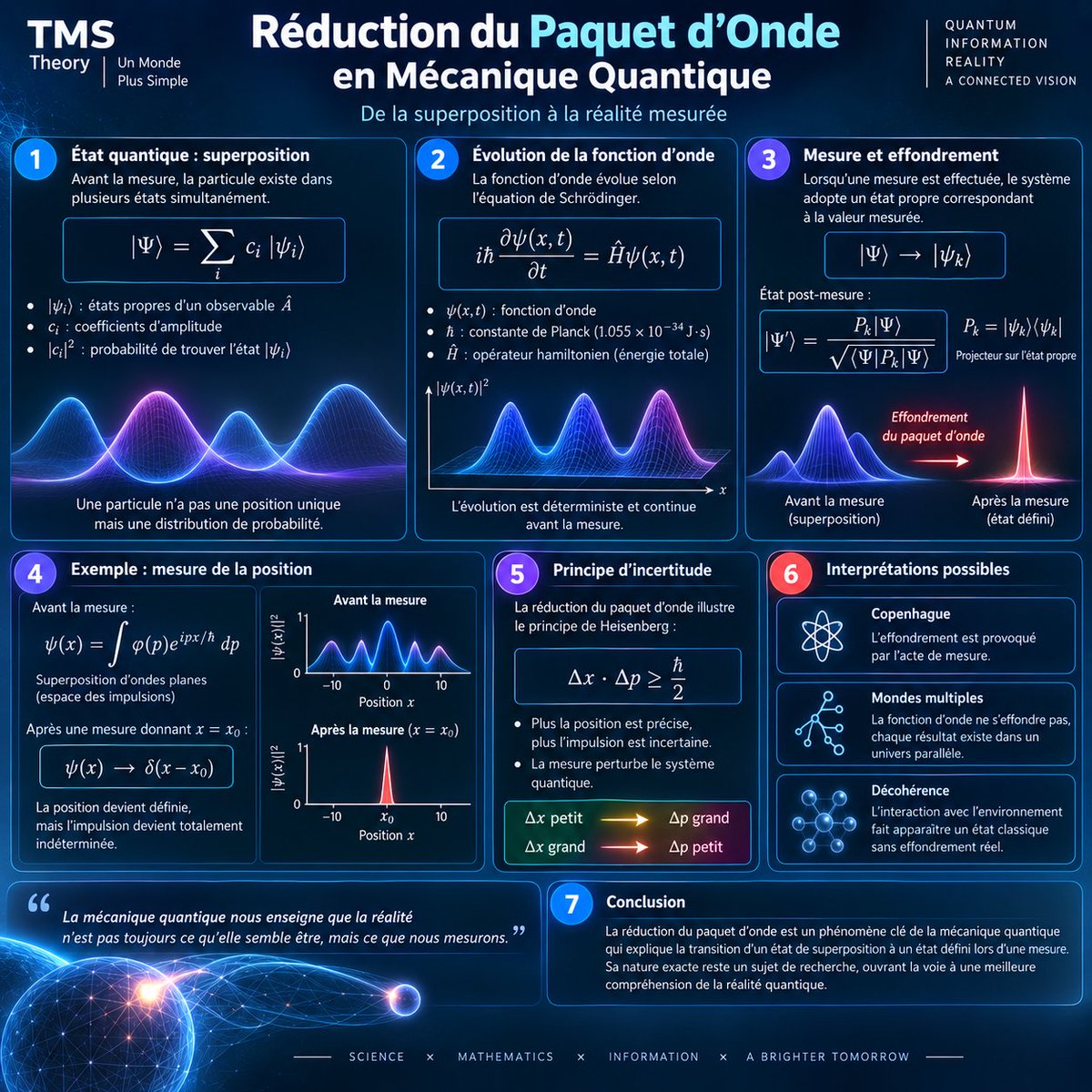 talebmedsaid's tweet photo. ⚛️ متى تتحول الاحتمالات إلى واقع؟

قبل القياس، يمكن للنظام الكمومي أن يوجد في تراكب من الحالات، وعند القياس نرصد ��الة محددة. هذا الانتقال هو ما يُعرف بـ اختزال حزمة الموجة. 

#TMS #QuantumPhysics #الفيزياء_الكمومية https://t.co/OAFu5qAV9x