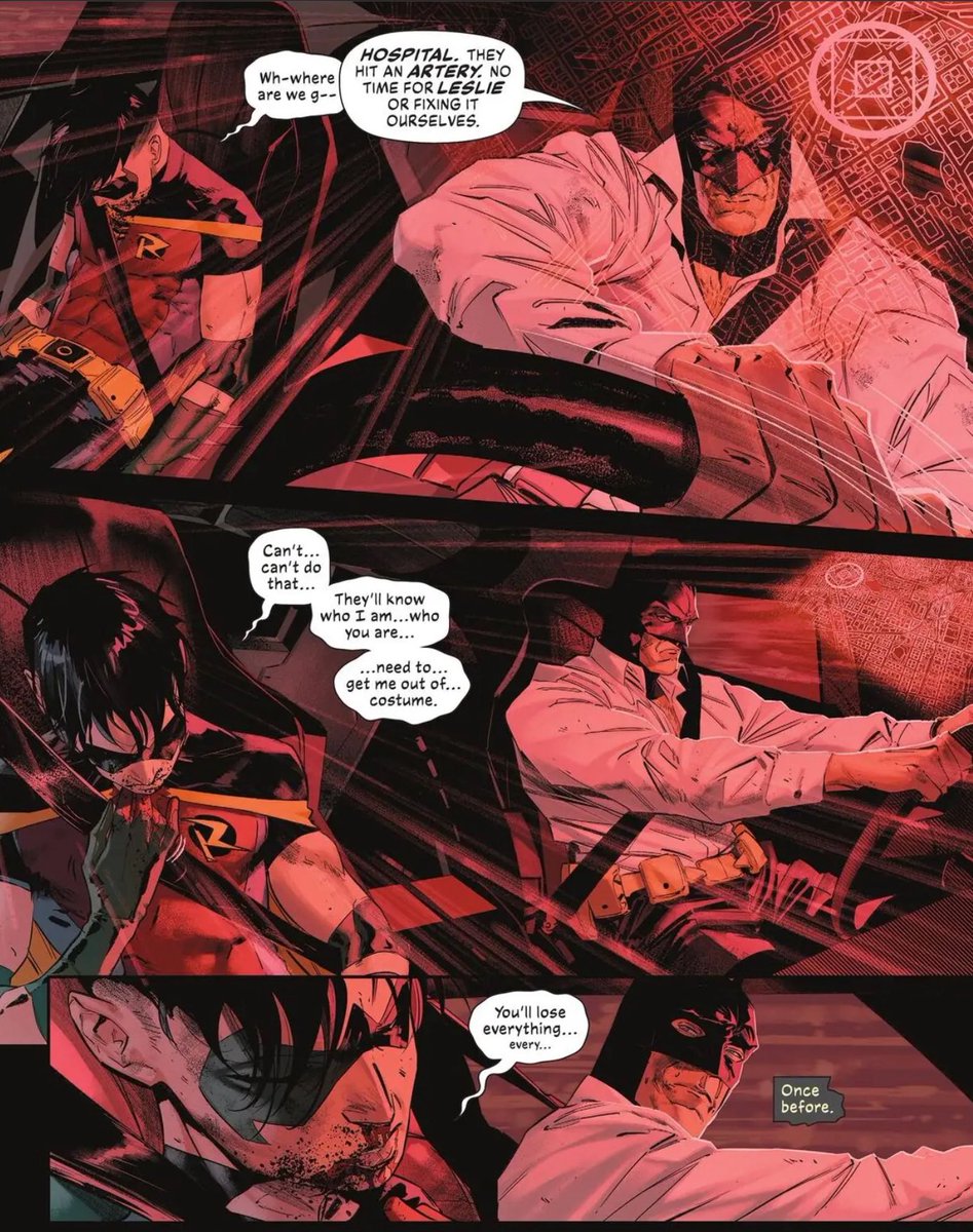 namixlover's tweet photo. It physically pains me how even in mortal danger Tim is only thinking about Batman’s mission 💔 https://t.co/0OjVo8756m