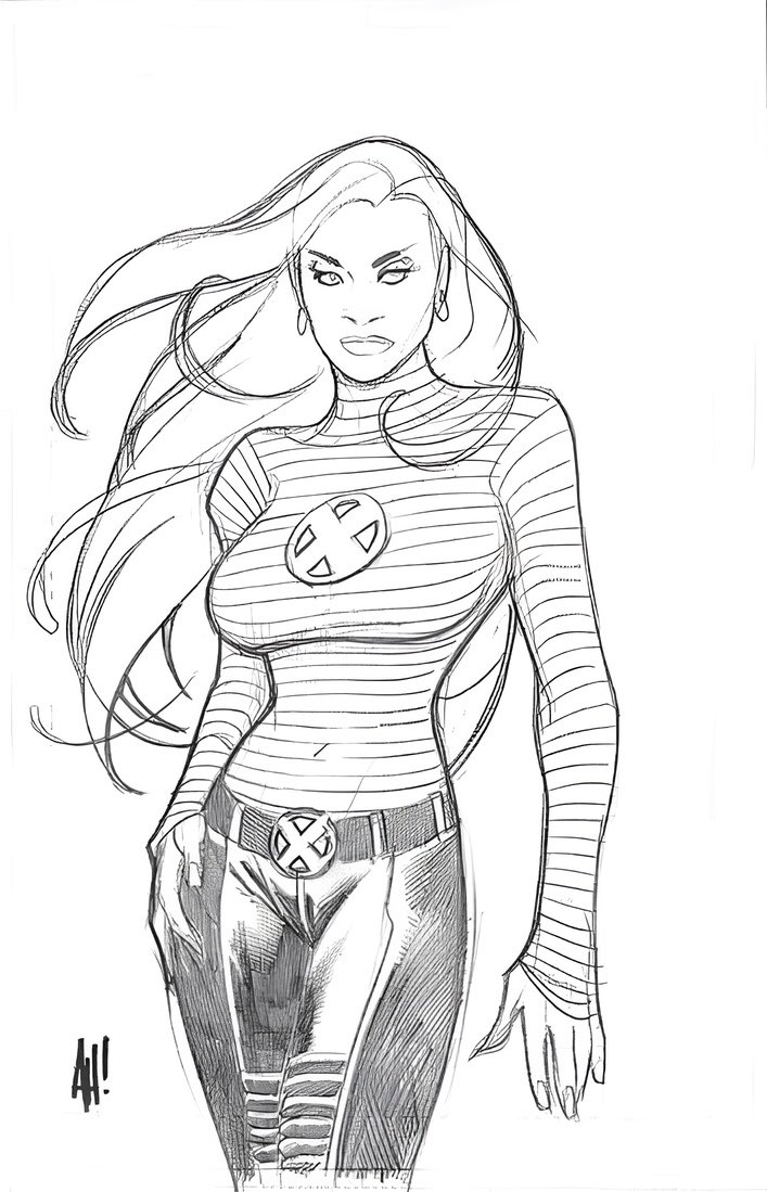 lifeincarate's tweet photo. jean grey sketches by adam hughes https://t.co/iE8ochuzxo