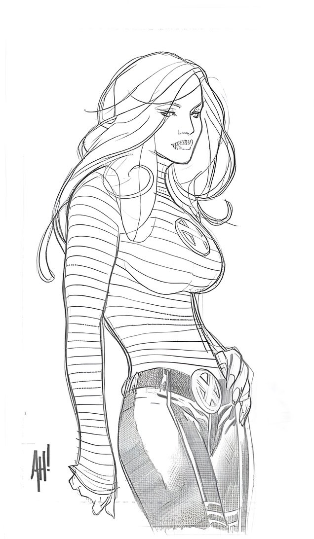 lifeincarate's tweet photo. jean grey sketches by adam hughes https://t.co/iE8ochuzxo