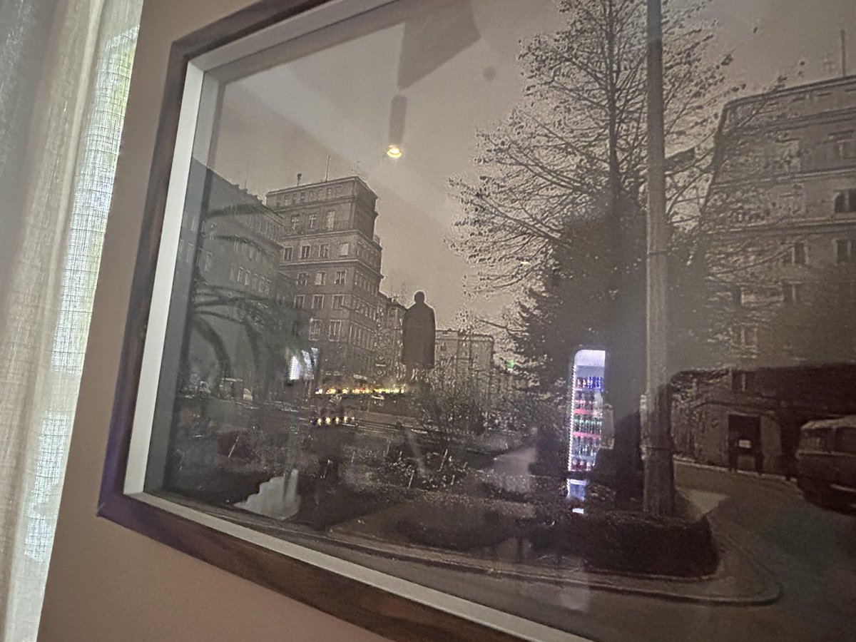 RedTourists's tweet photo. Restauracja Stylowa 🍽️
Wonderful soviet themed restaurant featuring small sculpture of Lenin and photos from soviet Nowa Huta. 

#RedTourists #Poland #Krakow #SocialistRealism https://t.co/Ekp4PNwfMg