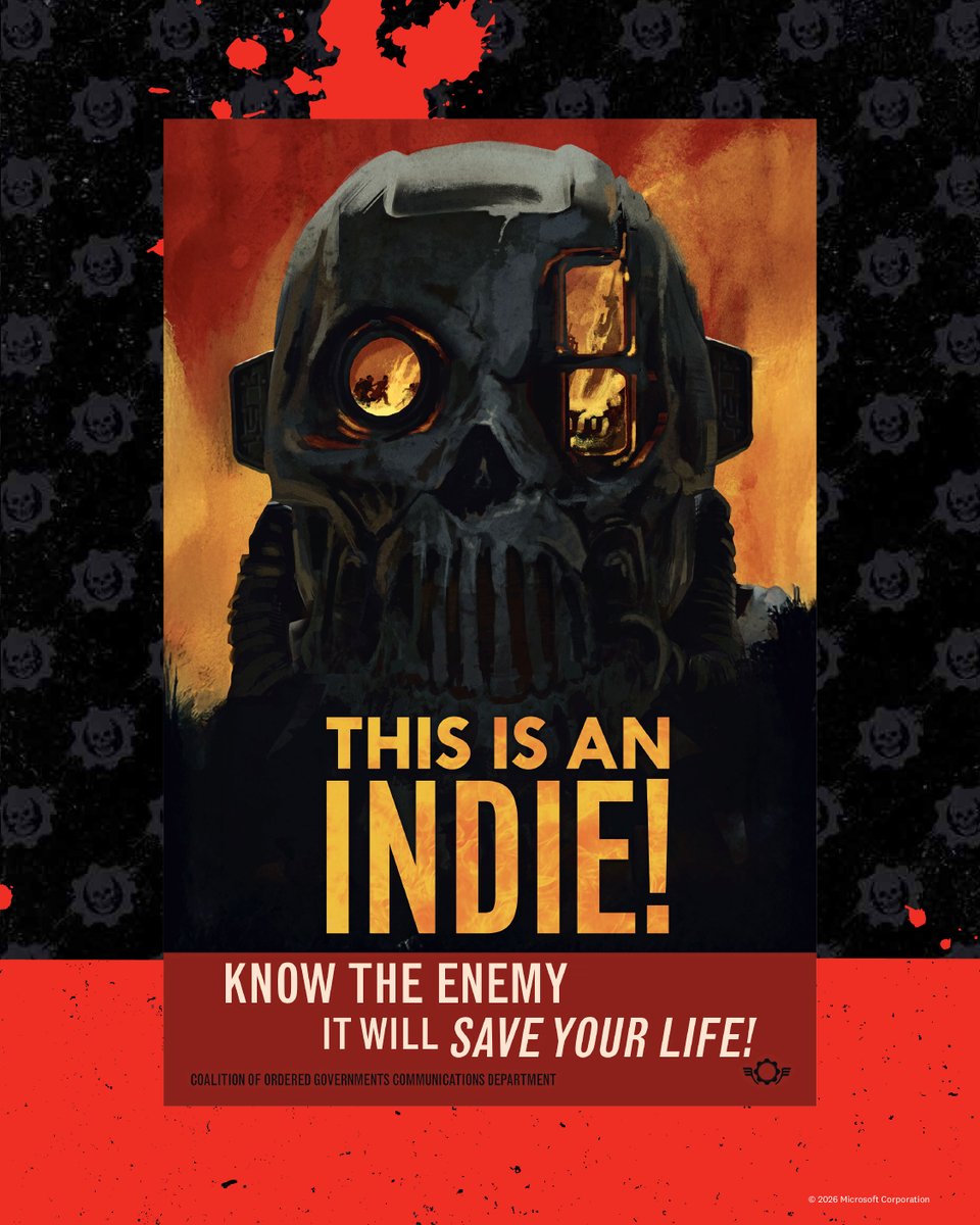 insighteditions's tweet photo. Join the Brotherhood. 

“Players will be able to feel the mood of a city controlled by the military-industrial complex. “You’ll see the effects of decades of military messaging—posters that encourage civilians to support the troops, but also ‘loose lips sink ships’–type propaganda.”

Pre-Order: https://t.co/eqnVJrrDJC
@GearsofWar