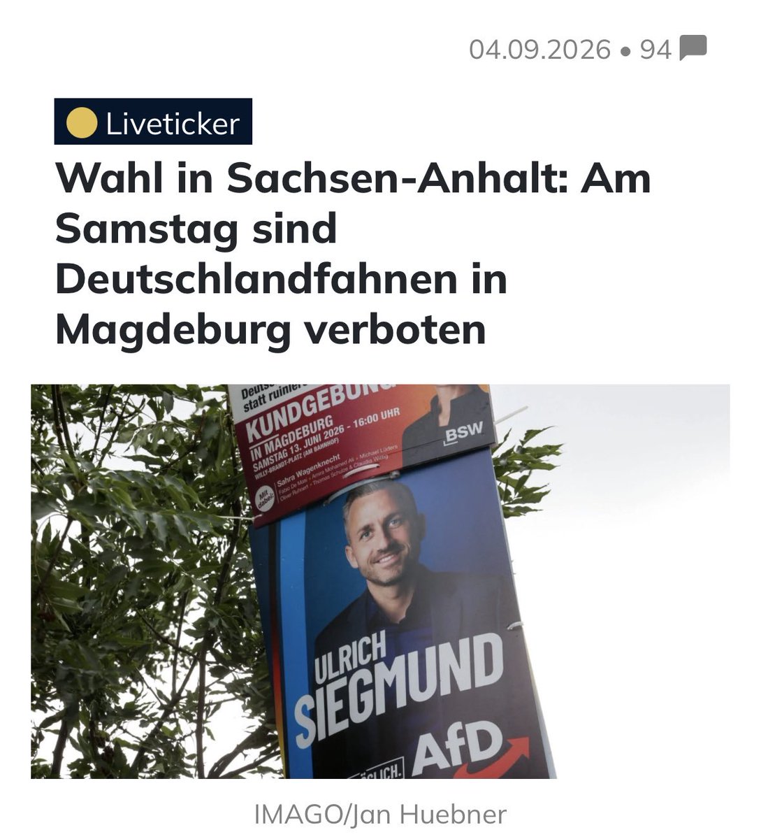 queru_lant's tweet photo. Nur in Deutschland ist es möglich, dass eine Stadt die Nationalflagge verbieten kann.

Die Linken haben dieses Land so dermassen kaputtgemacht. https://t.co/FK6itBu9fN