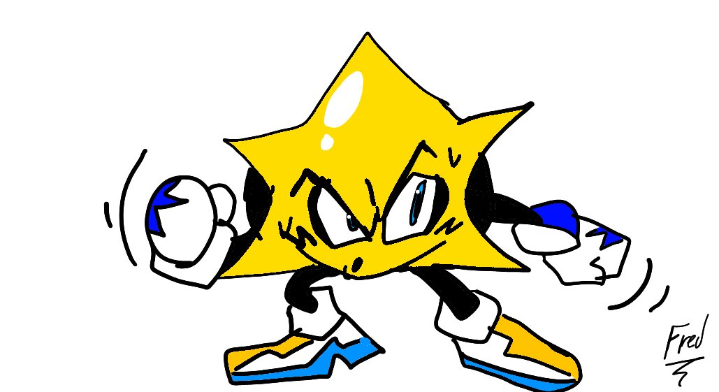 SuperFr3d's tweet photo. ristar doodle https://t.co/ILwFCGdpHw