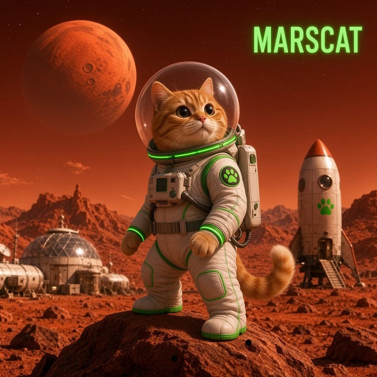 Marscat_fans's tweet photo. @theunipcs Soon, Unipcs the meme god will be joining this cat in mars.

Elon kinda ticker.

$marscat is born on @ponsdotfamily and will lead the cat season. 

0x0de2E1eDdE42A2FD420B0e575cACB3De9e2BAD6a https://t.co/WEdaMKLaVP