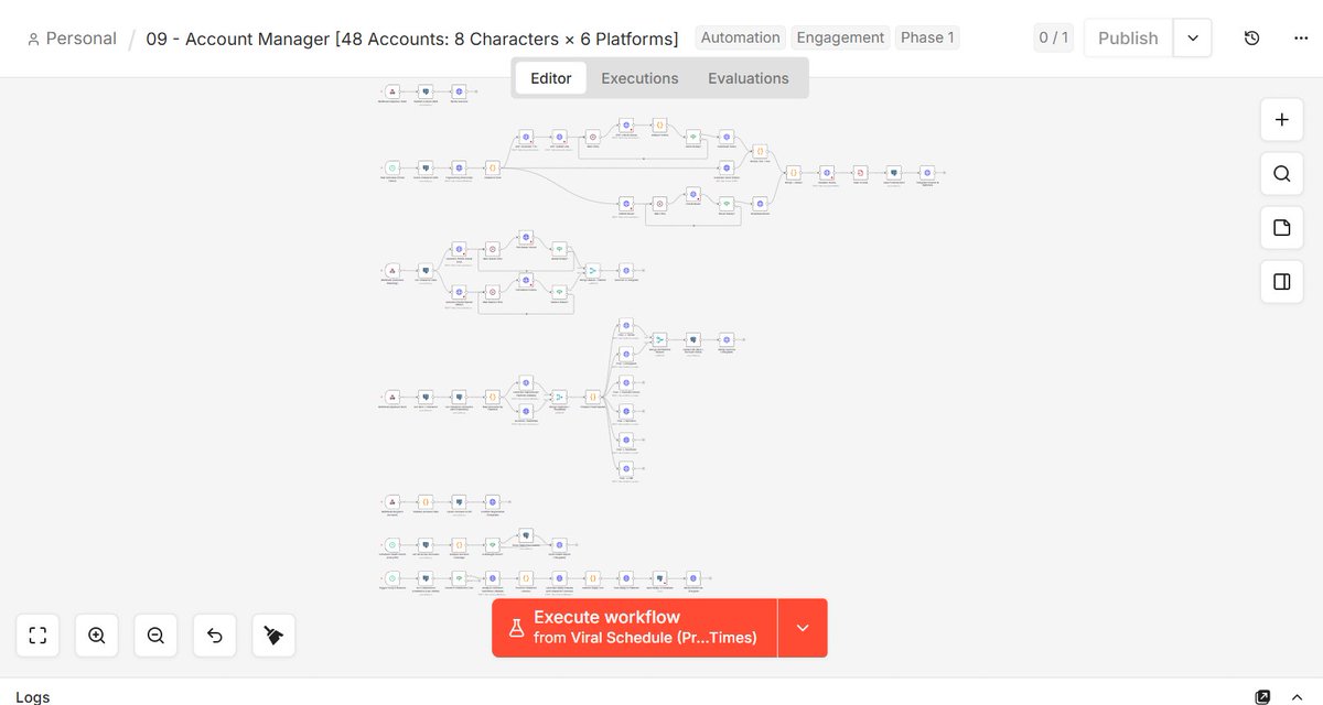 AwobusuaO4552's tweet photo. Just built a system that manages 48 social accounts (8 characters × 6 platforms).

Automated engagement, posting, and coordination all running on schedule.

No more manual multi-account chaos.
Want the same setup? Let’s talk. https://t.co/nuj7BMch5e