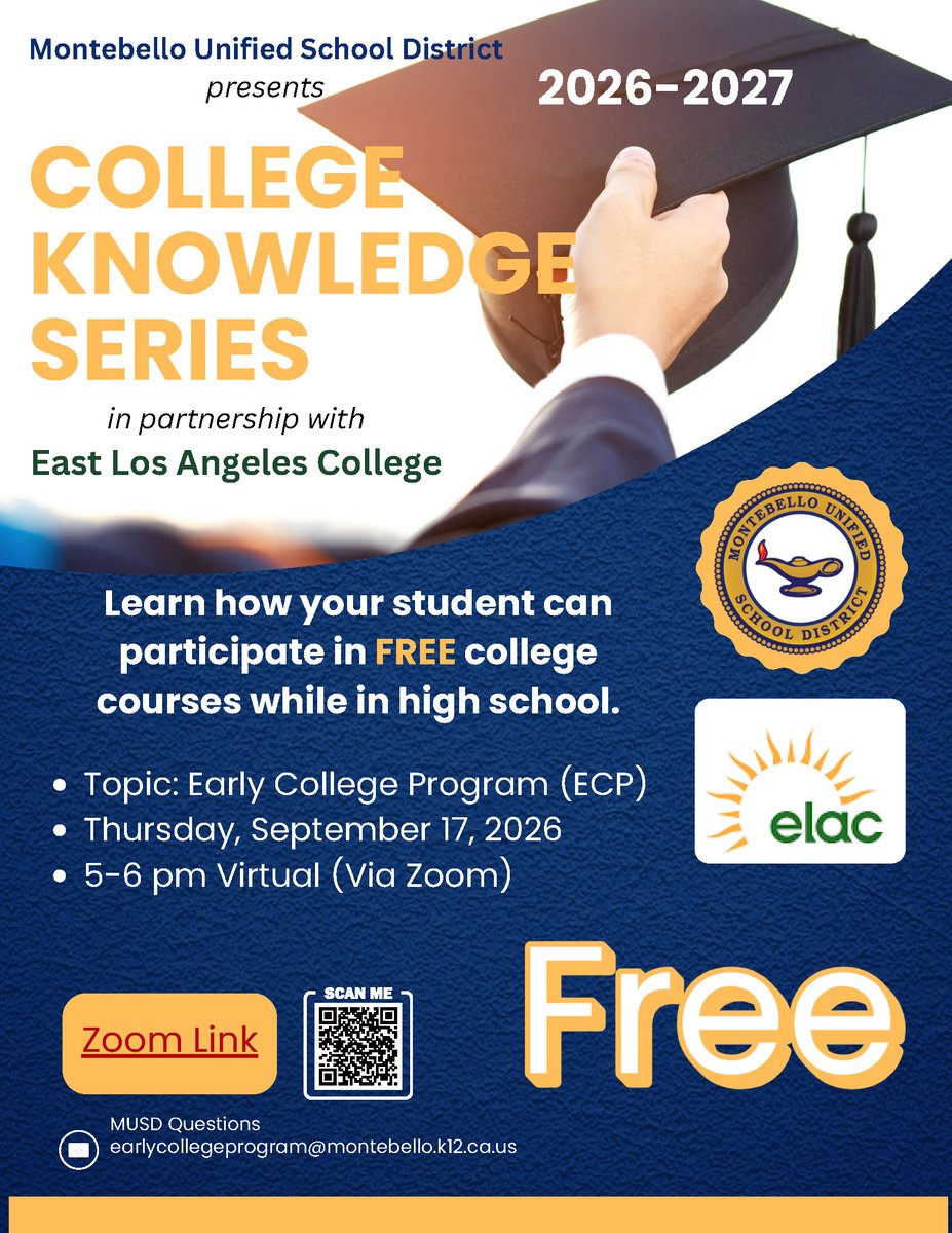 gomusd's tweet photo. College Knowledge Series Parent Webinar!! Join us Thursday, September 17, 2026 from 5:00-6:00 p.m. for our parent webinar to learn more about our Early College Program Options! For more information click here: https://t.co/ILAoxpAwF7 https://t.co/z2XWW8mgEk
