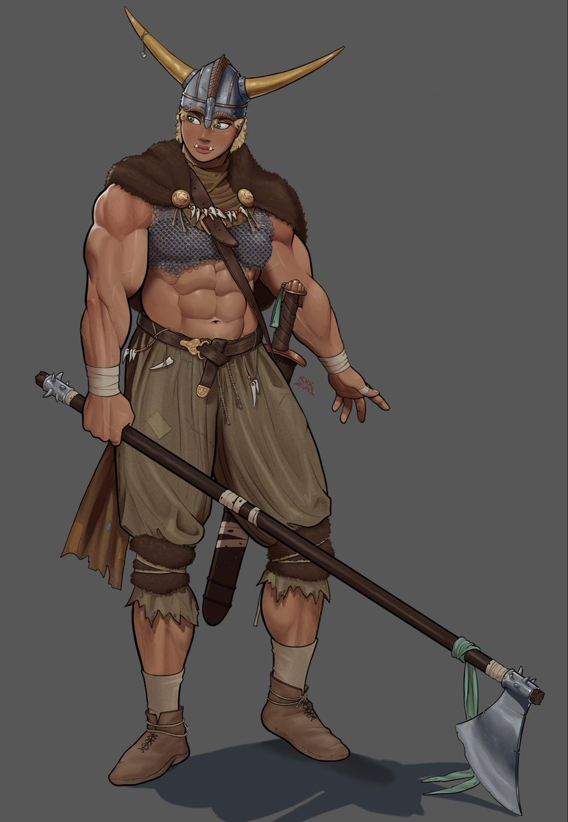 RRRZuni's tweet photo. Okay heres Tryggi as a troll warrior https://t.co/S2nPZTqGQK