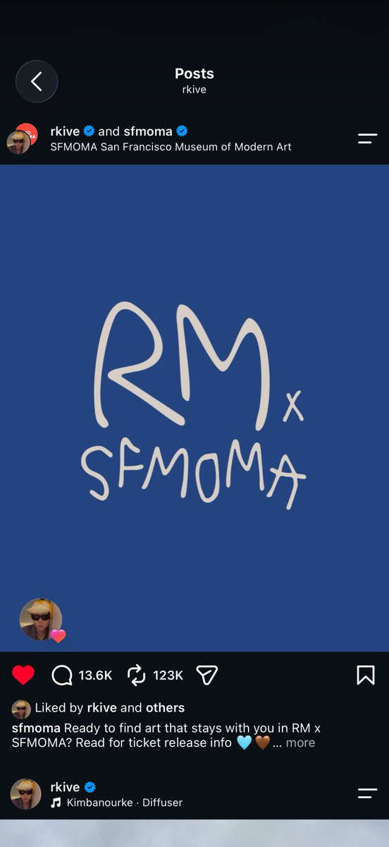 naomeowmeow's tweet photo. Namjoon officially pinned the "RM x SFMOMA" post. 
The countdown is real. https://t.co/B7SrkGNskx