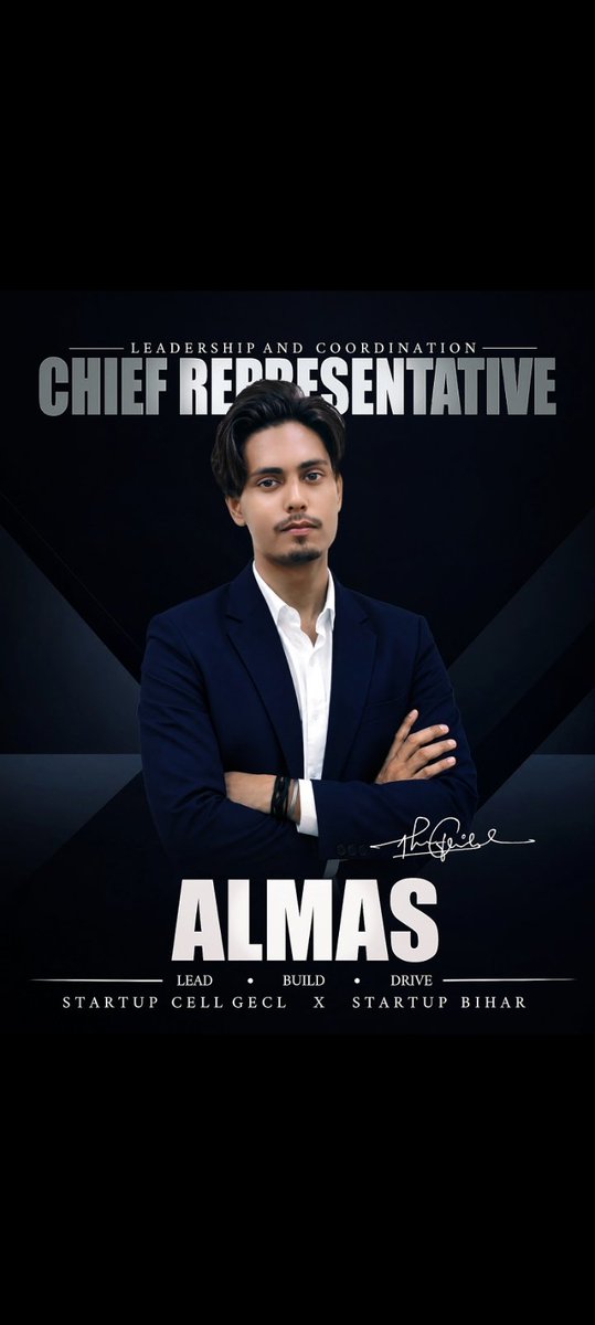 startupcellgecl's tweet photo. ⚡ MEET ALMAS – CHIEF REPRESENTATIVE 

Leadership isn’t a title—it’s the responsibility to lead, build, and drive change. 🚀

Proud to serve as the Chief Representative of Startup Cell GECL.
#StartupCellGECL#StartupBihar #Leadership #Entrepreneurship #StudentLeadership https://t.co/fGbLmDEd03