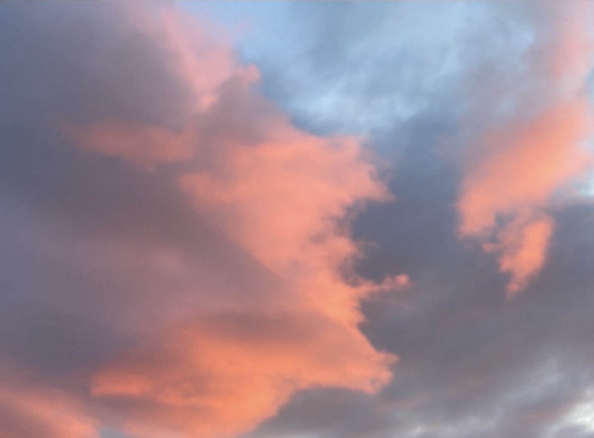 BarbiBlacker777's tweet photo. The clouds are talking and doesnt this look like a devil? I met him tonight. 💔 https://t.co/bD0rGsjryN