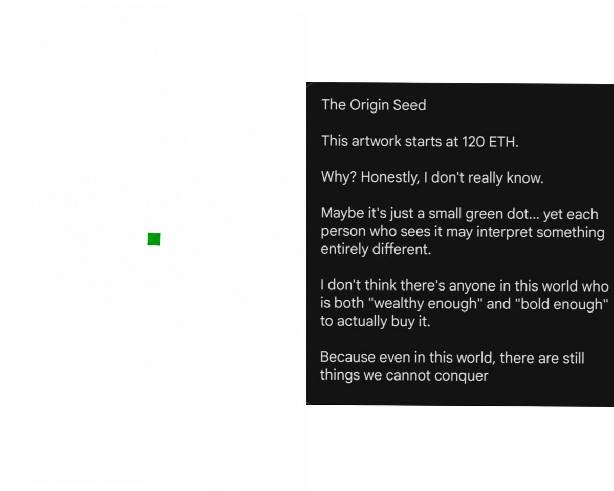 Adam_c137's tweet photo. The Origin Seed
#NFT
https://t.co/8HxHhCrrRw https://t.co/j3x2pS5bYY