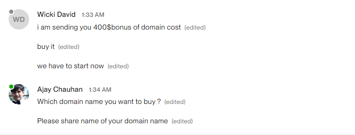 ajay1791's tweet photo. @hydnbrwn For nearly 2 years, I've been trying to recover a $316 payment on Upwork. The client claimed payment was made, the amount appeared in my Upwork account and progressed through the payment workflow. Based on that, I purchased a domain for the client using my own money. https://t.co/cD1Z9BjnQq