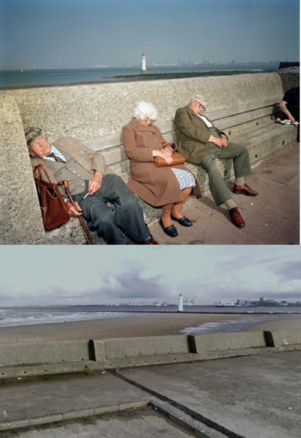 TonEngels's tweet photo. @eyeonaxis Then and october 2008. Unfortunately, that wooden bench is no longer there. #Brighton #NewBrightonLightHouse #FortPerchRock #England #Engeland #TheSleepers Click photo https://t.co/I9NesdIKnP