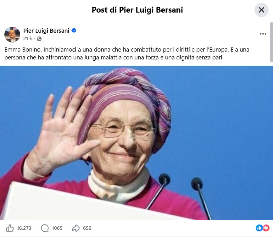 FilBarbera's tweet photo. Il centro-sinistra avrebbe dovuto ricordare Emma Bonino per quello che era: una liberale di destra. 

Preparata e animata da passione politica. Ma dall'altra parte della barricata.

Si sarebbe così smarcato dagli insulti, senza per questo chinare il capo e allinearsi a posizioni francamente irricevibili. 

Ora come allora.