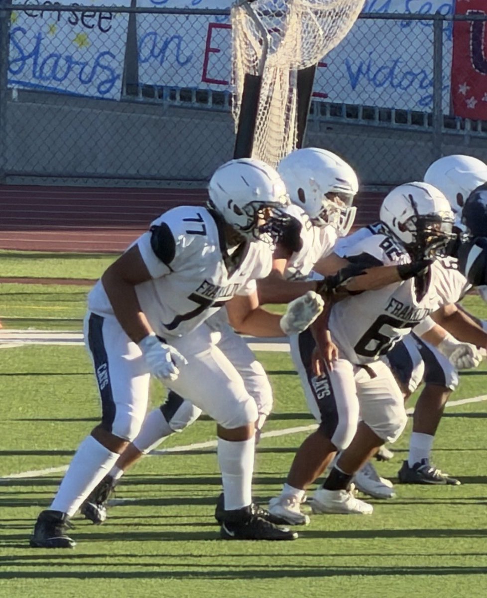 ZBalla2029's tweet photo. Got the W tonight. 

QB wanted more time to throw. My job was to stay engaged, sustain my blocks and keep the pocket clean. Took that challenge tonight.

One of my best games. Keep building.

6’5” | 270 | RT/OL | 2029
Franklin HS (CA) | #77

#OLine #ClassOf2029 https://t.co/enoYoHVE4o