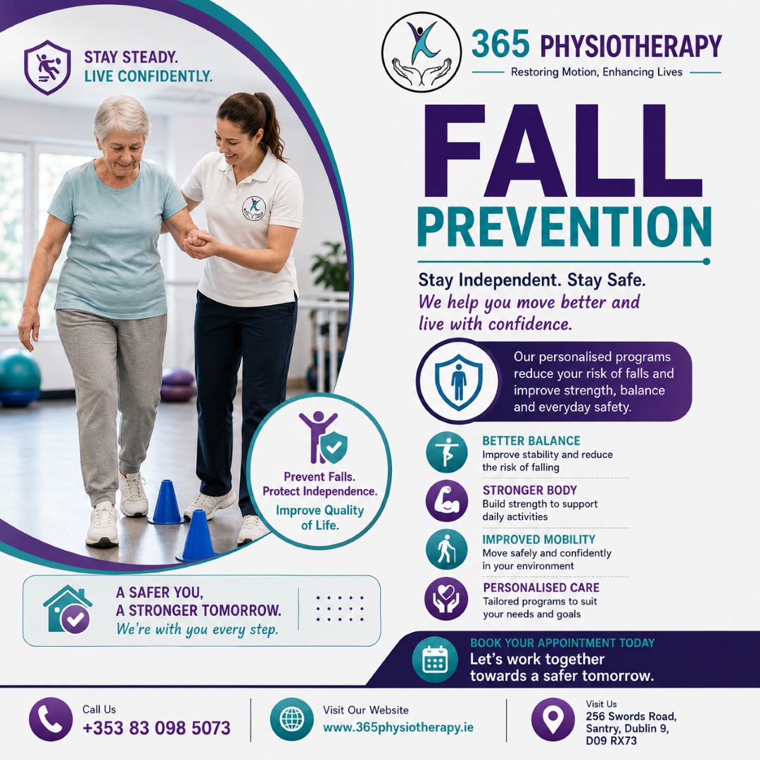 365physiosantry's tweet photo. Falls can affect confidence, mobility, and independence. At 365 Physiotherapy, we help you build strength, improve balance, and move safely in everyday life.
✅ Better Balance – Improve stability and reduce fall risk
Call:+353830985073
#365Physiotherapy #BalanceTraining #physio https://t.co/kgdh6WHG98