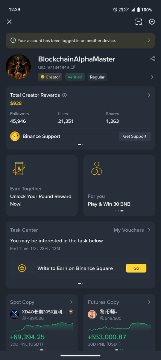 alphhamaster's tweet photo. Honestly, seeing this $928 in Creator Rewards feels pretty special.

When I started posting on Binance Square, I wasn’t thinking about revenue. I just wanted to share my thoughts, learn from others and slowly build a community around crypto.

Every number represents people who stopped to read, like, share or follow.

That’s what makes the revenue meaningful to me.

I’m getting close to $1,000 and I’m excited to see where this journey goes next.

Still creating. Still learning. Still building.
#BinanceSquare #Write2Earn