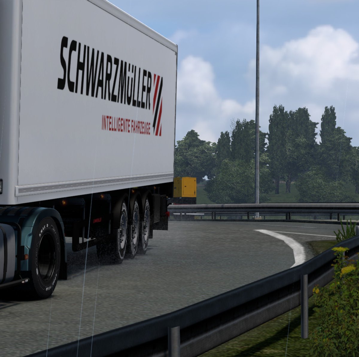 MilesnMachines's tweet photo. "Mnyamaa" in the rain🌧️🌧️ 
Budapest📍

#ETS2 #TruckersMP @SCSsoftware  #BestCommunityEver https://t.co/94cN8uUGOD
