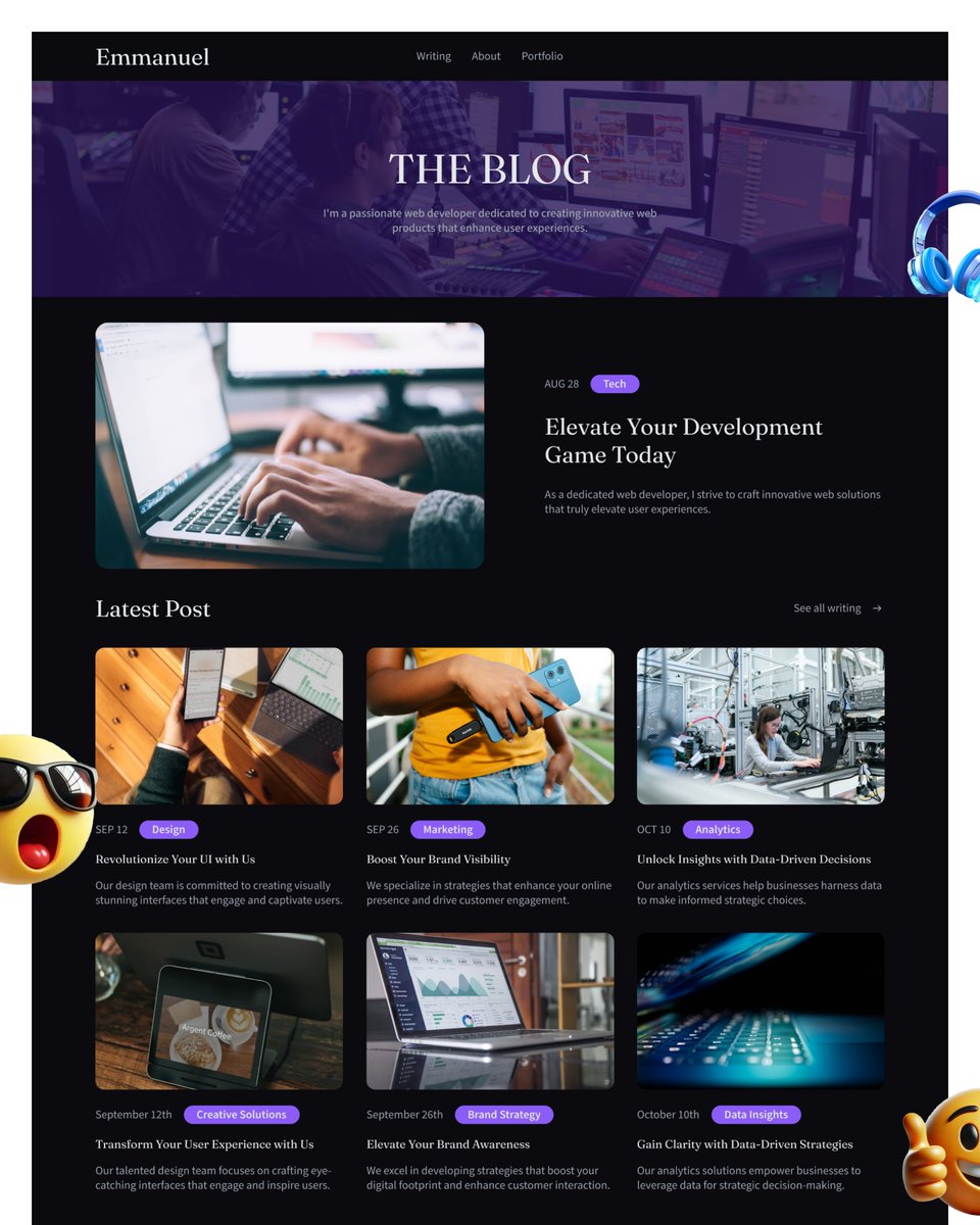emmanuelbuilds_'s tweet photo. Designed a blog page.

What do you think? 👀 https://t.co/vrBggblfDj